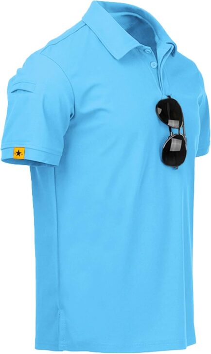 47% off limited time deal ZITY Mens Polo Shirt Short Sleeve Sports Tactical T-Shirt Athletic Golf Polos Daily Casual Stylish Collared Shirts for Men - Image 2