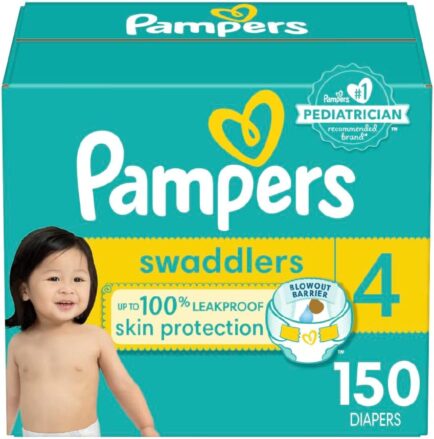 LIMITED TIME DEALS 20% OFF Pampers Baby Diapers - Swaddlers - Size 4, 150 Count, Ultra Absorbent Disposable Infant Diaper Visit the Pampers Store