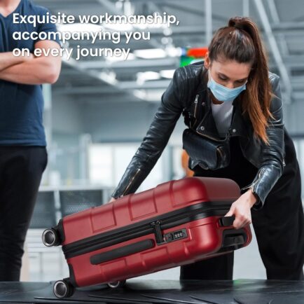 LIMITED TIME DEALS 15% OFF Luggage Sets 3 Piece with Spinner Wheel, Hardside Suitcase Set with TSA Lock, Expandable Travel Luggage for Women, Red